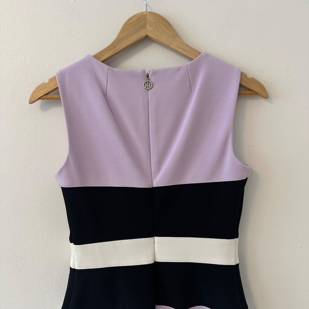 Tommy Hilfiger Purple and Black Wide Stripe Shift Dress | Size 2 - Picture 7 of 11